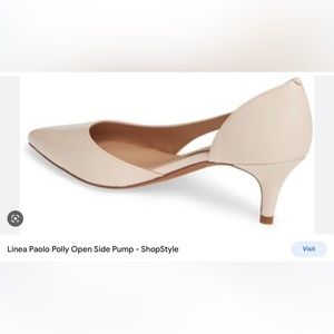 Linea Paolo Polly Open Side Pump - 7.5 - NWOT - pale pink